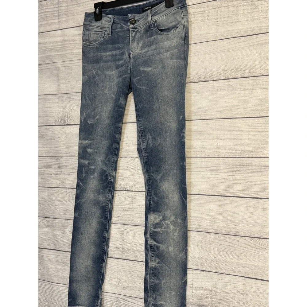 Black Orchid 28 Soft Stretch Skinny Jeans Blue Embellished Back Pocket